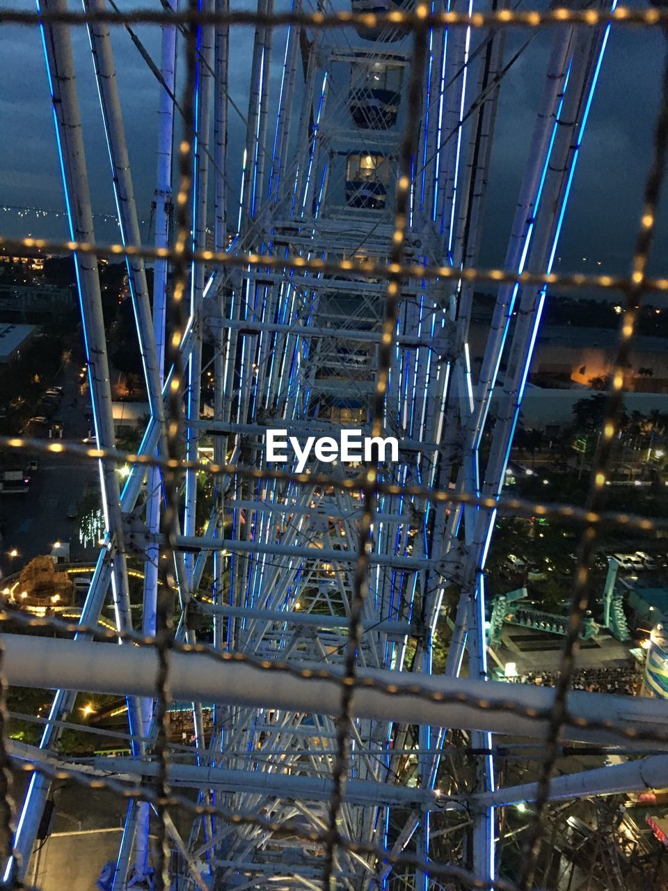 CLOSE-UP VIEW OF ILLUMINATED BRIDGE