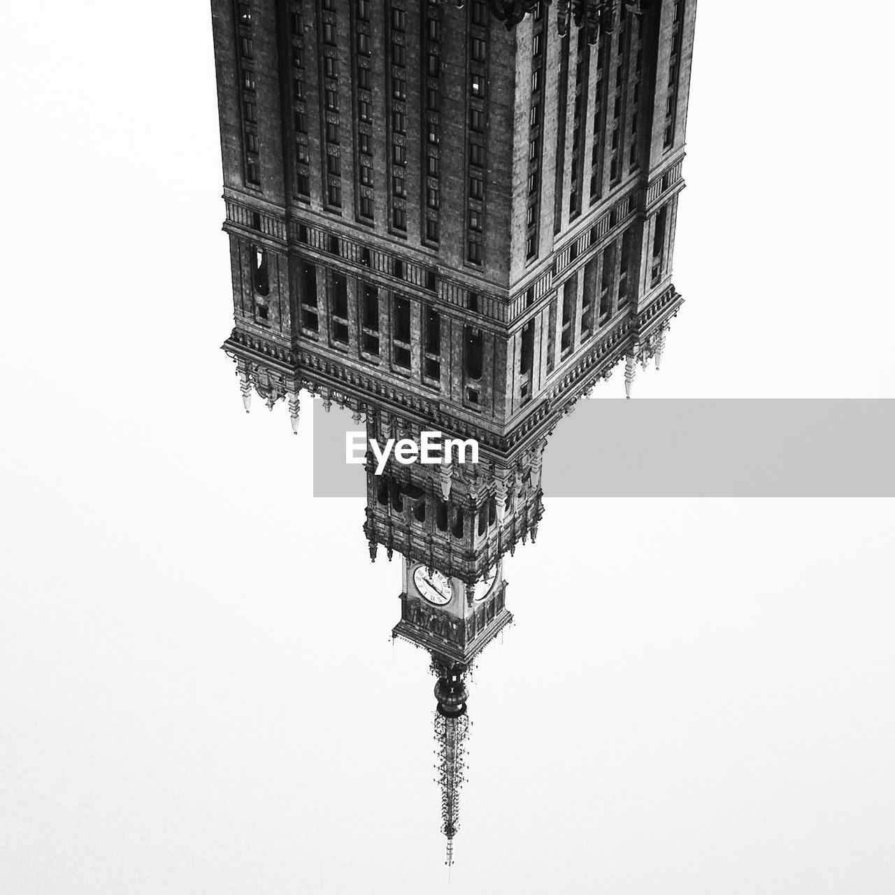 Low angle view of skyscraper against clear sky