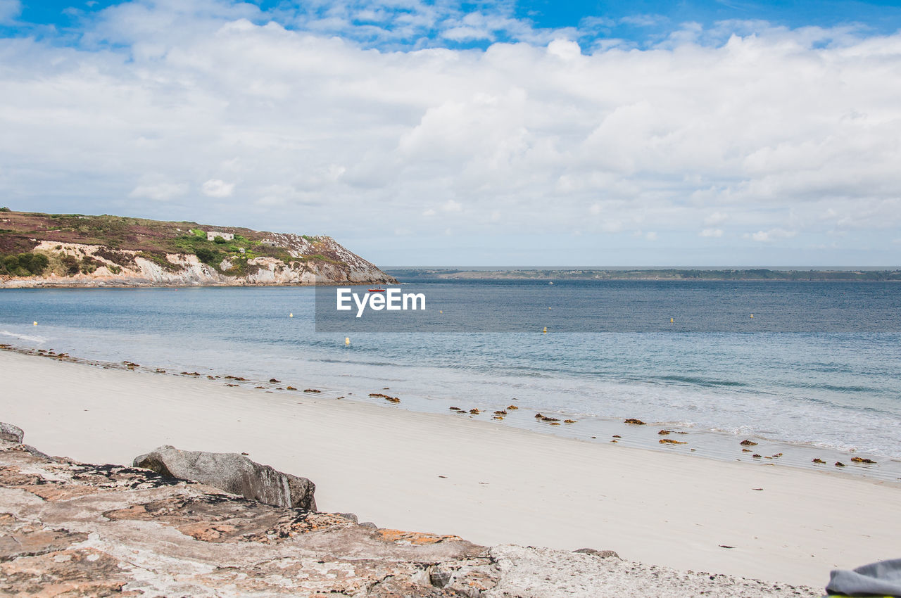 SCENIC VIEW OF SANDY BEACH AGAINST SKY