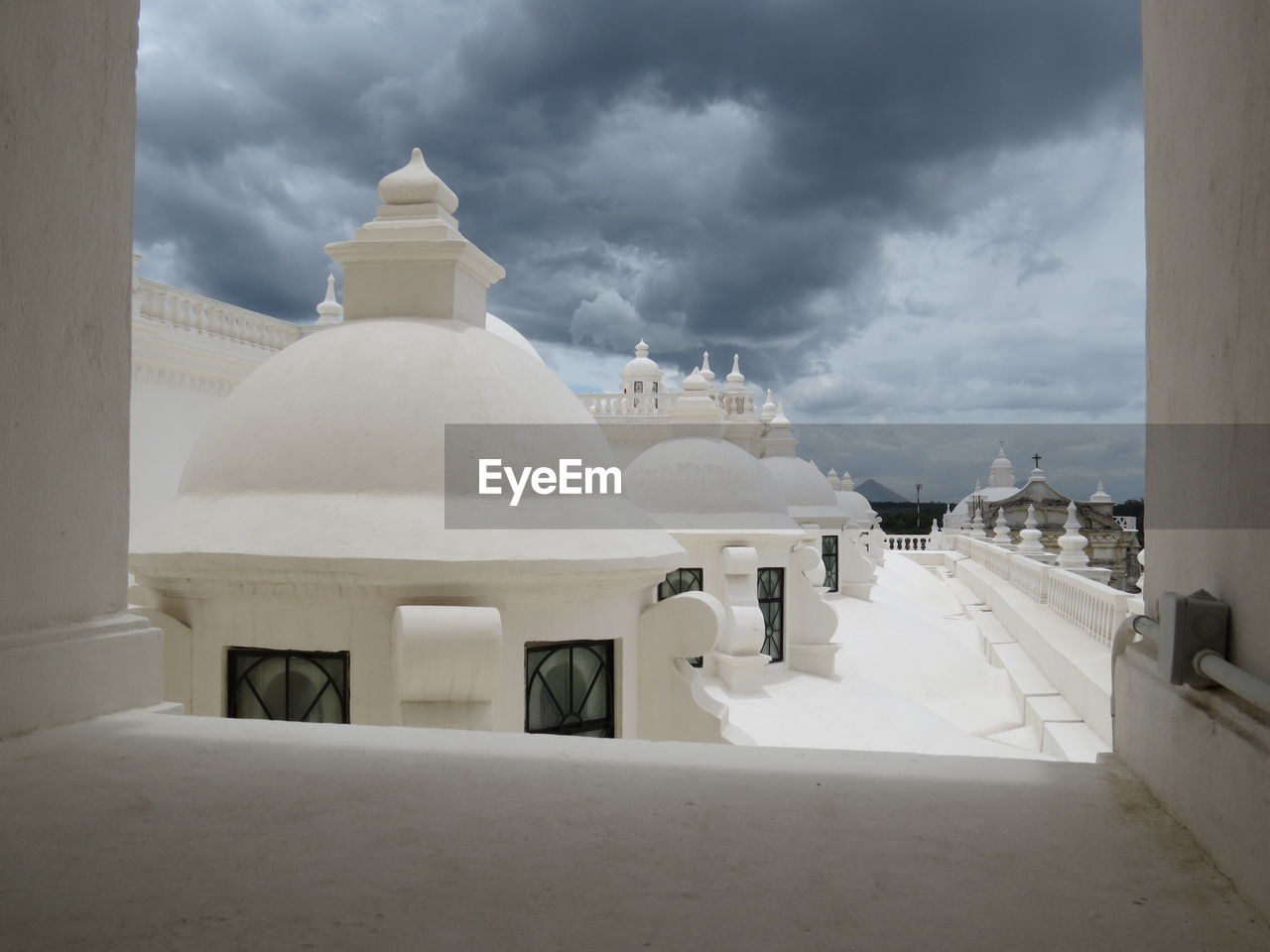 White temple against sky