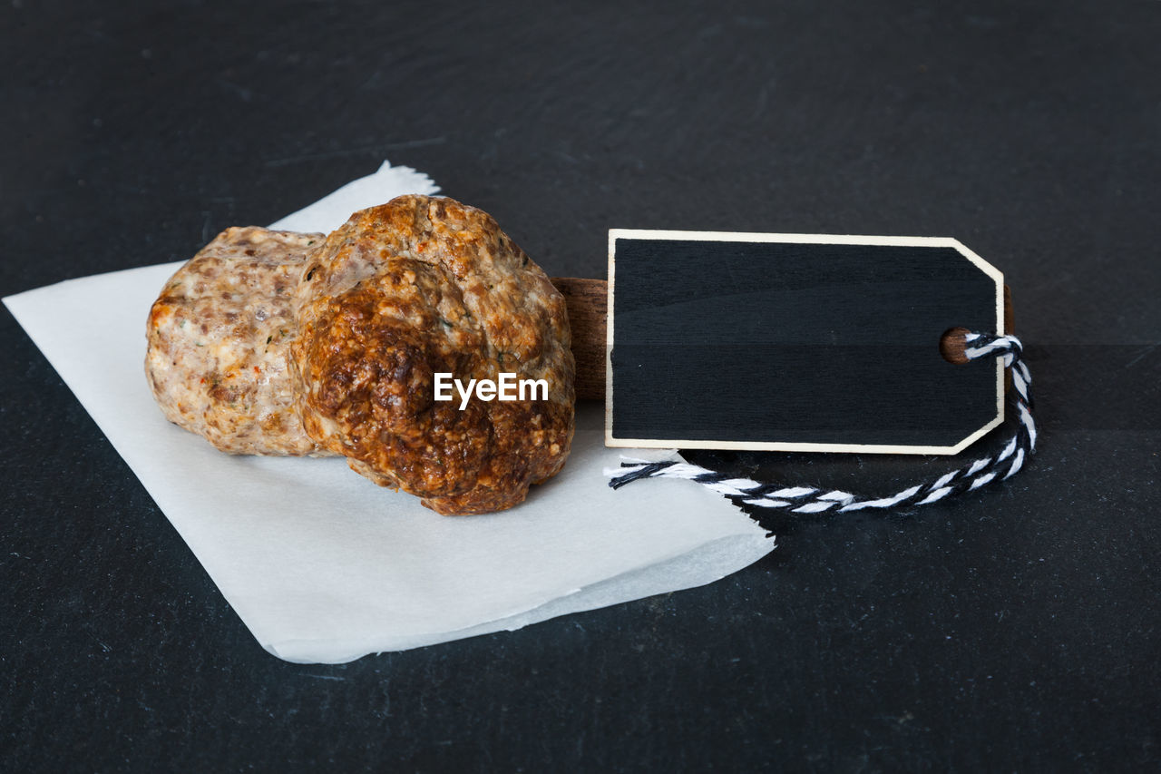 Close-up of friend food on table