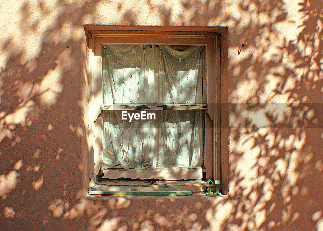 Closed window of house