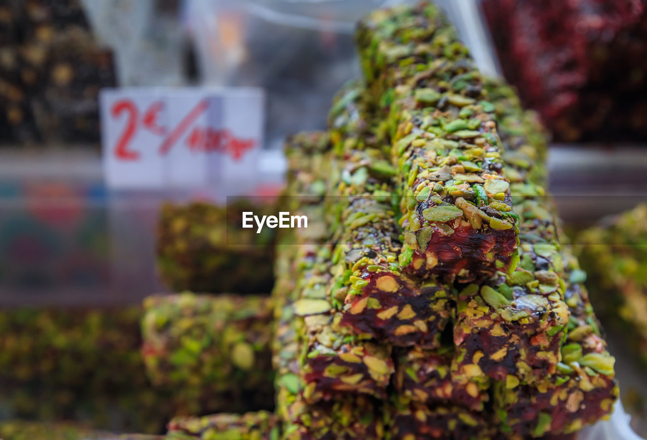 close-up of food for sale at market stall