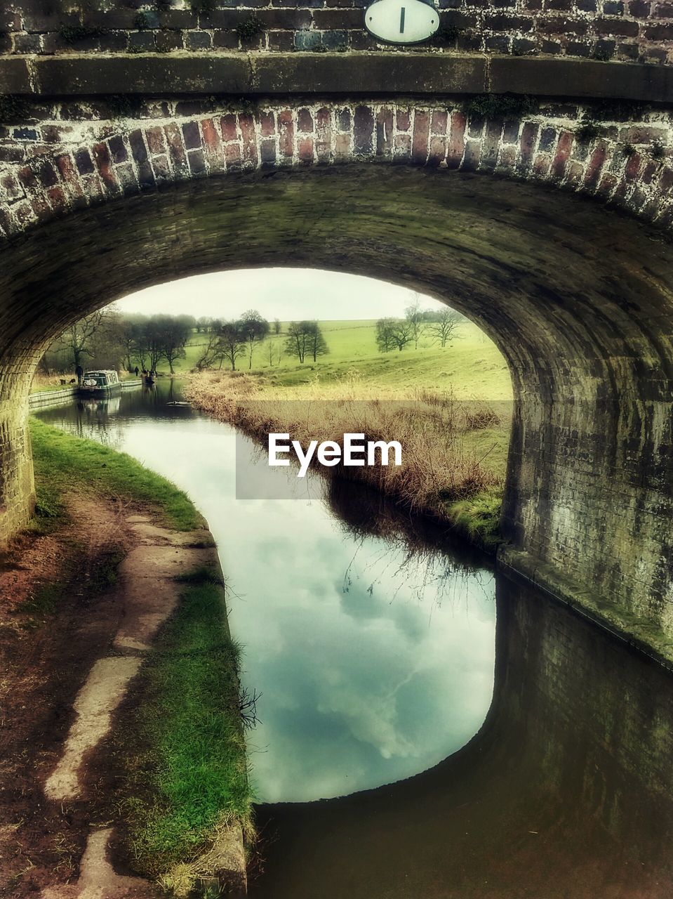 View of bridge over canal