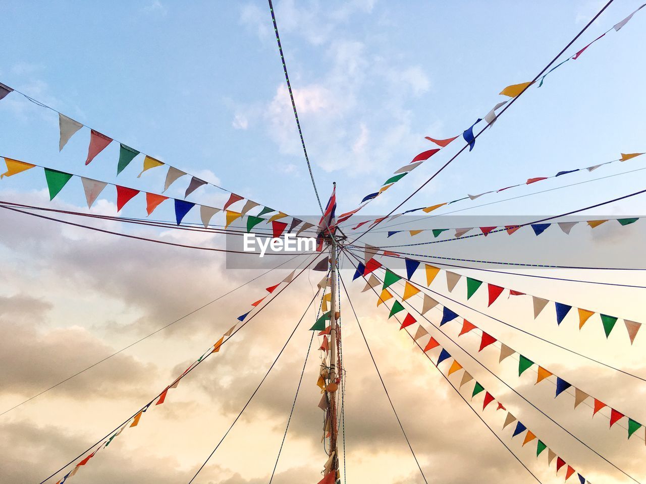 Colorful flags in the dance