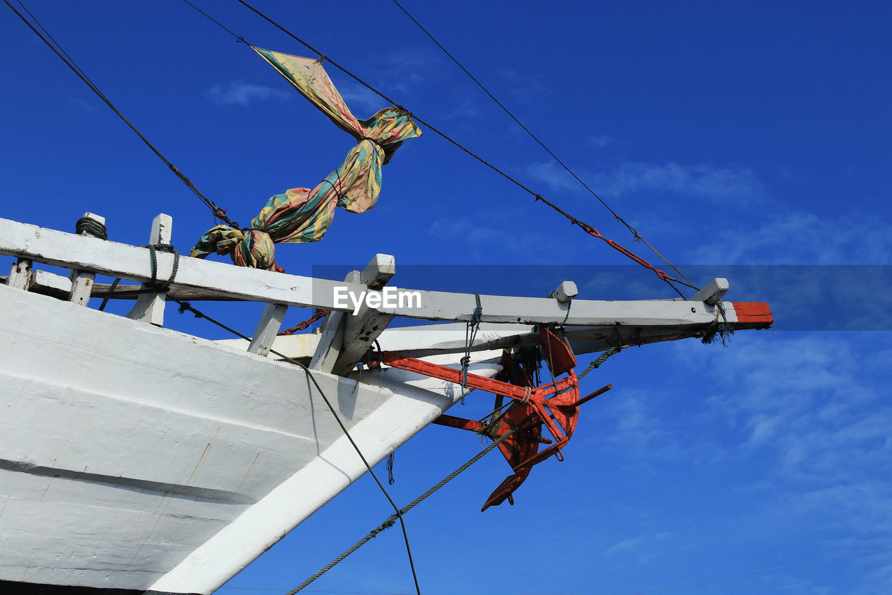 Low angle view of tradisional ship against sky