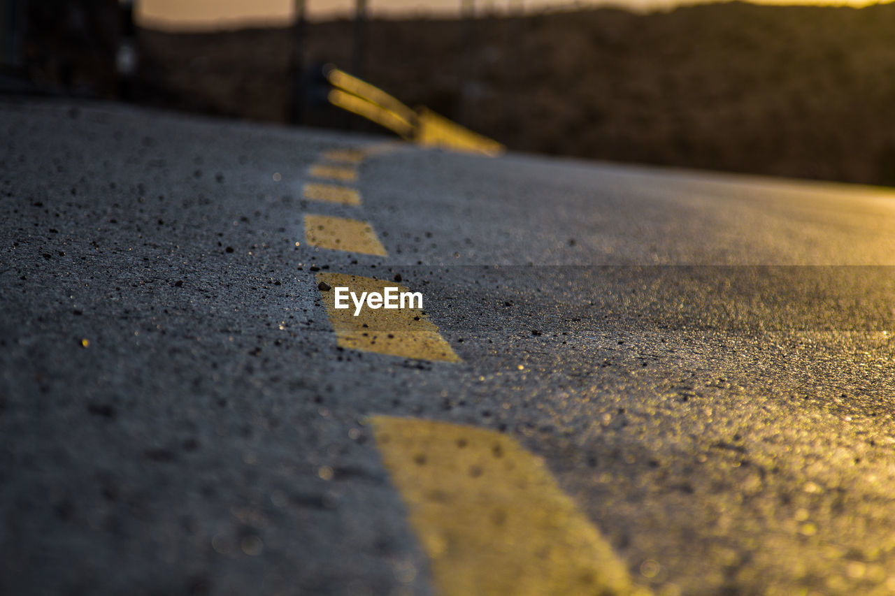 Surface level of empty road