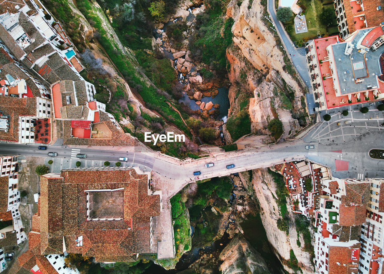 Aerial view of town