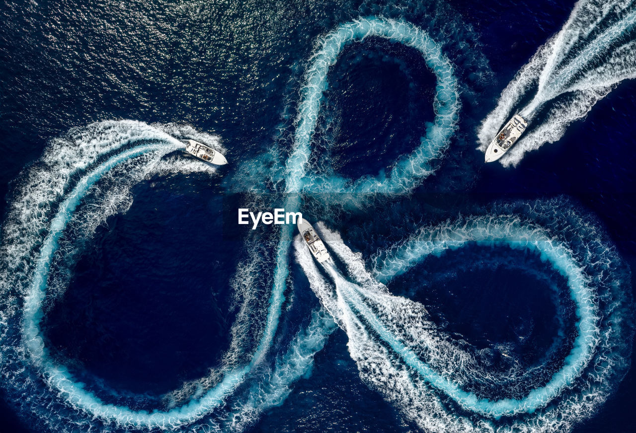 high angle view of sea