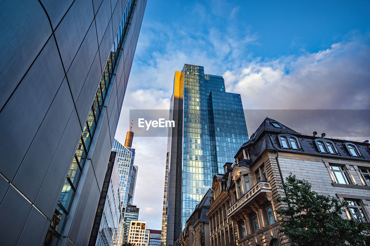 low angle view of buildings against sky