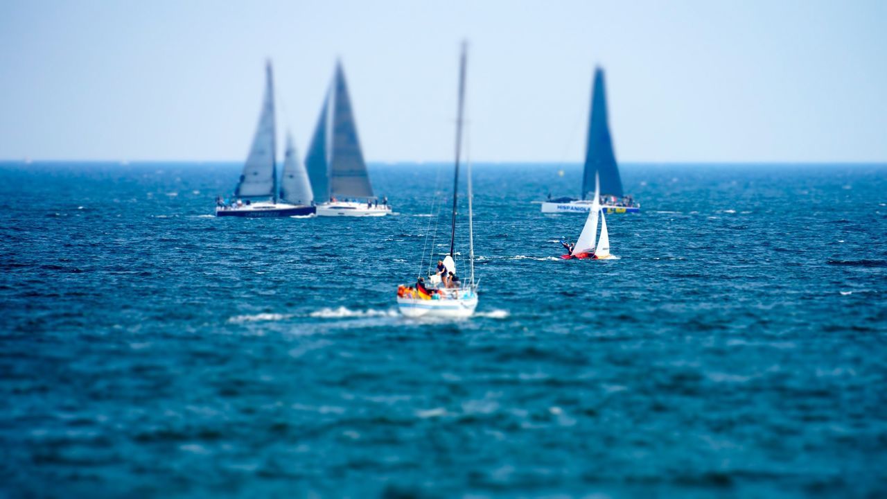 Sailboats in the sea
