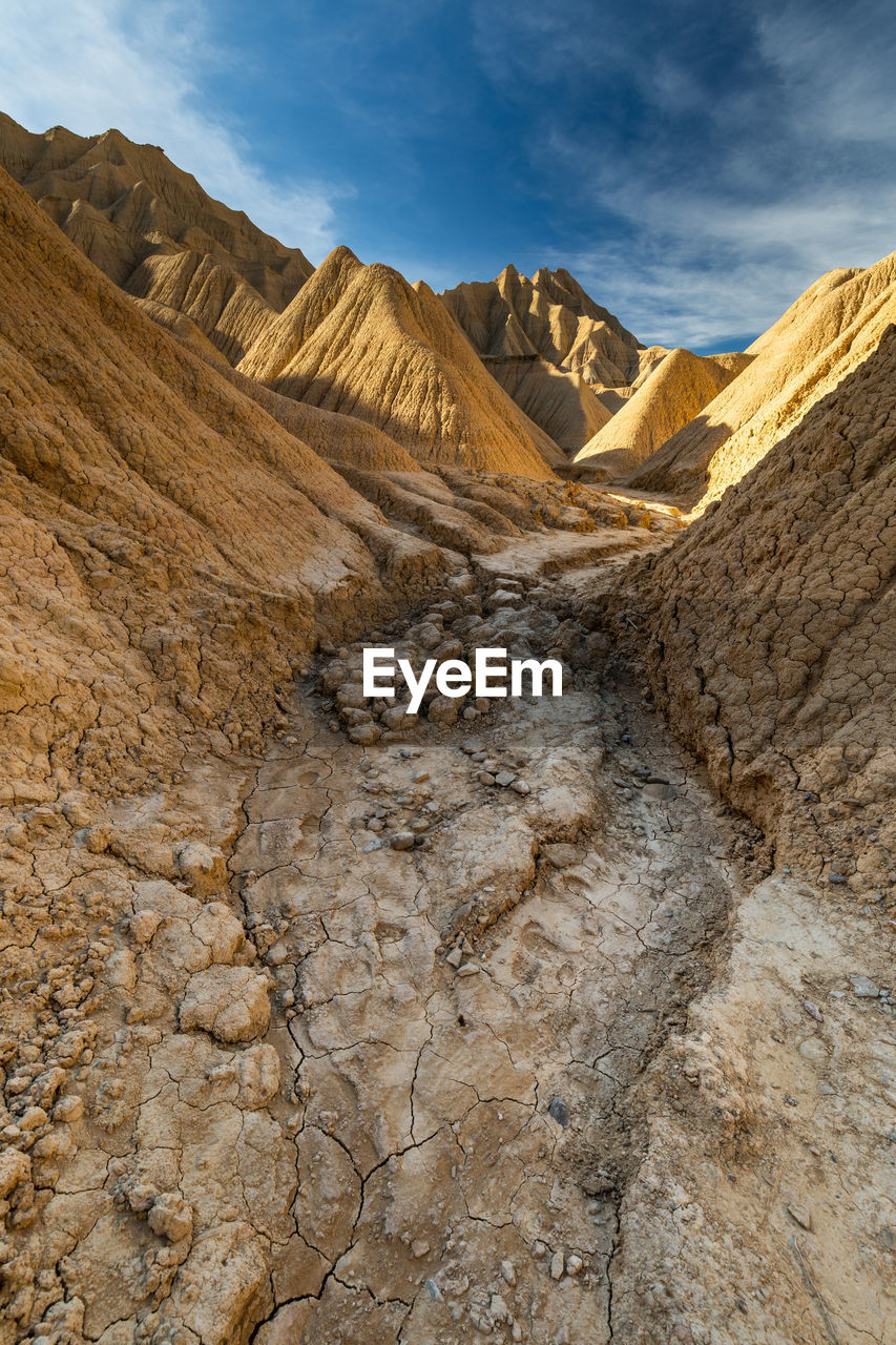 Scenic view of rocky mountains against sky