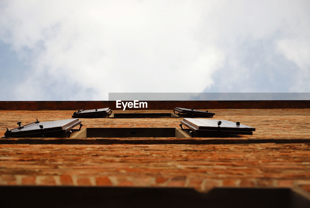 Absence Architecture Bertinoro Brick Bricks Brown Building Building Exterior Built Structure Cloud - Sky Day Italy Low Angle View Nature No People Old Buildings Outdoors Selective Focus Sky Table Wall - Building Feature Water Windows Wood Wood - Material