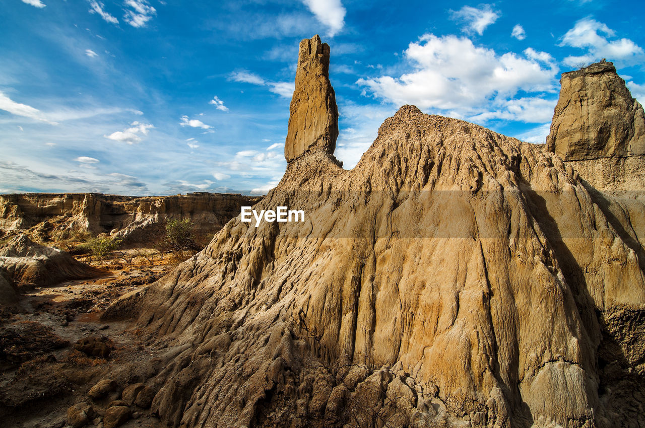 Low angle view of mountain against sky