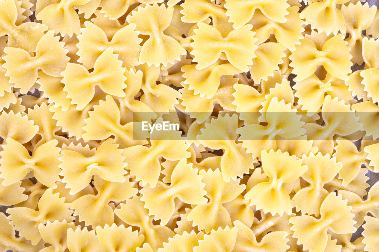 Full frame shot of bow tie pasta