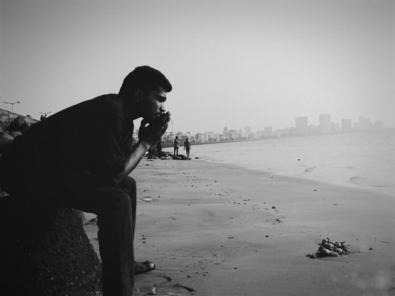 MAN ON BEACH