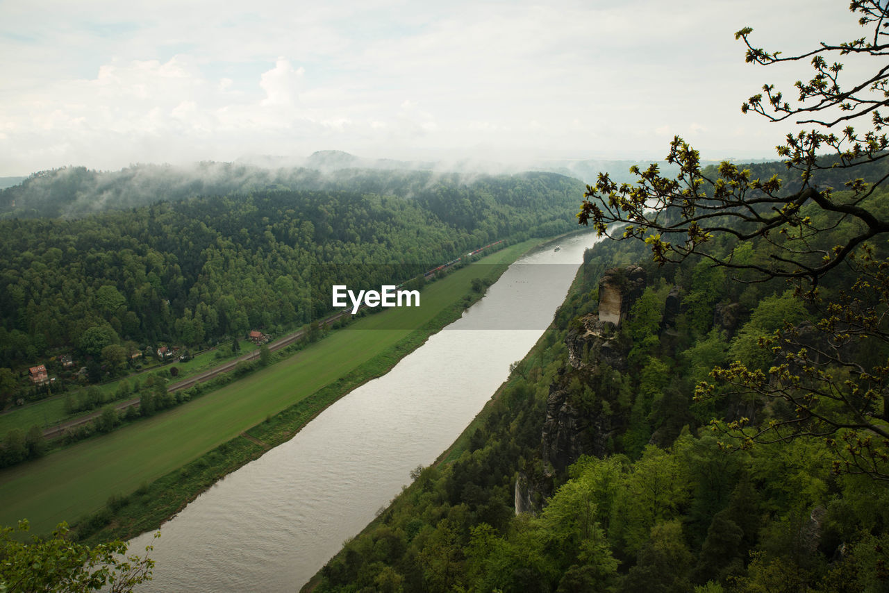 Bastei in the elbe sandstone mountains in the saxon switzerland in germany