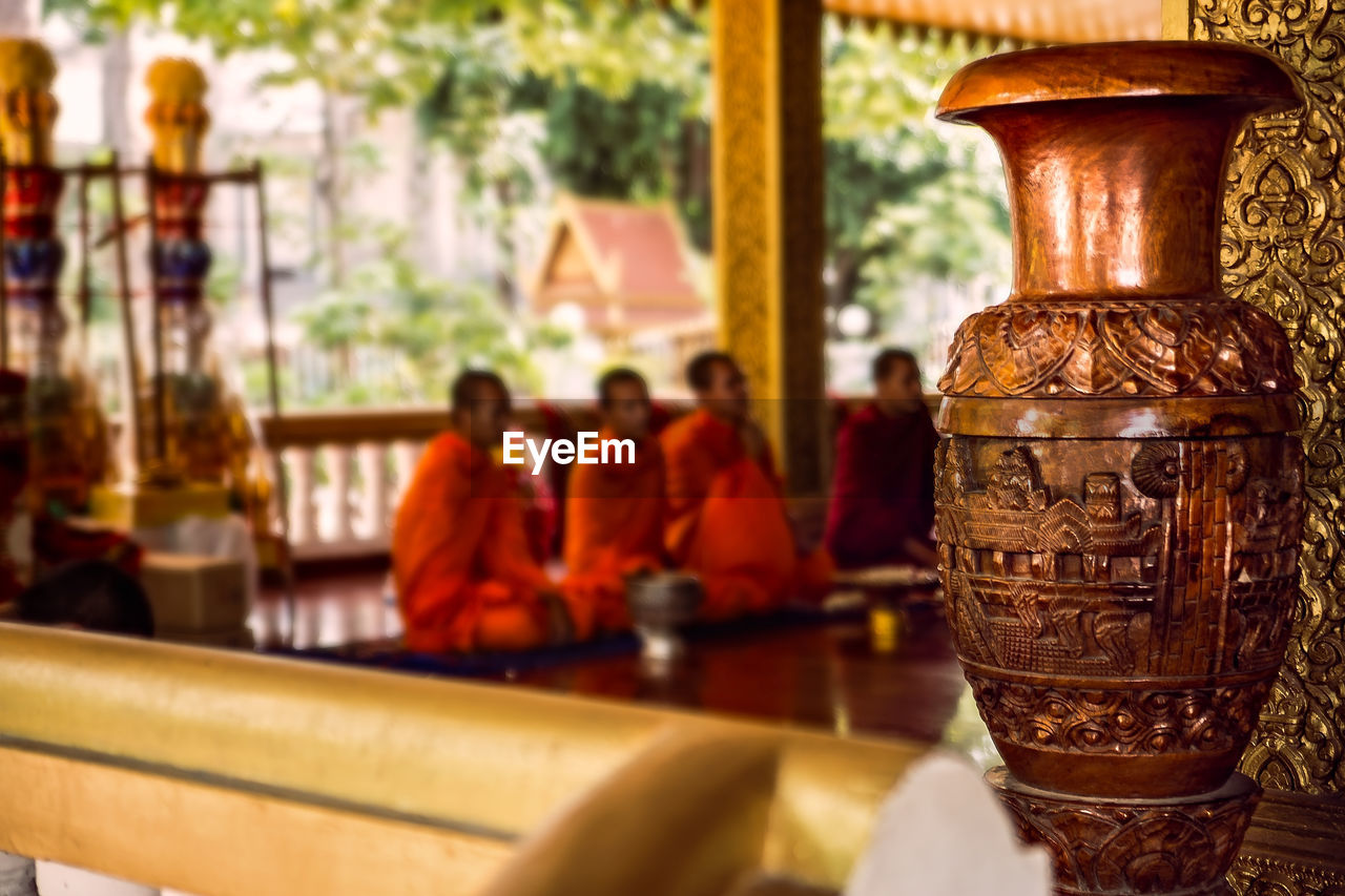 Group of monk's in front of temple