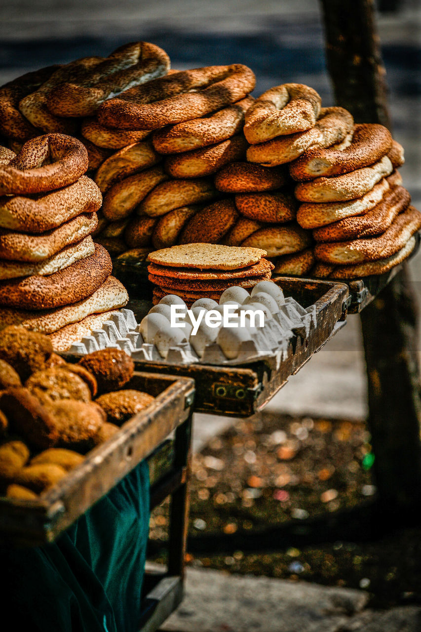 Close-up of food for sale on table