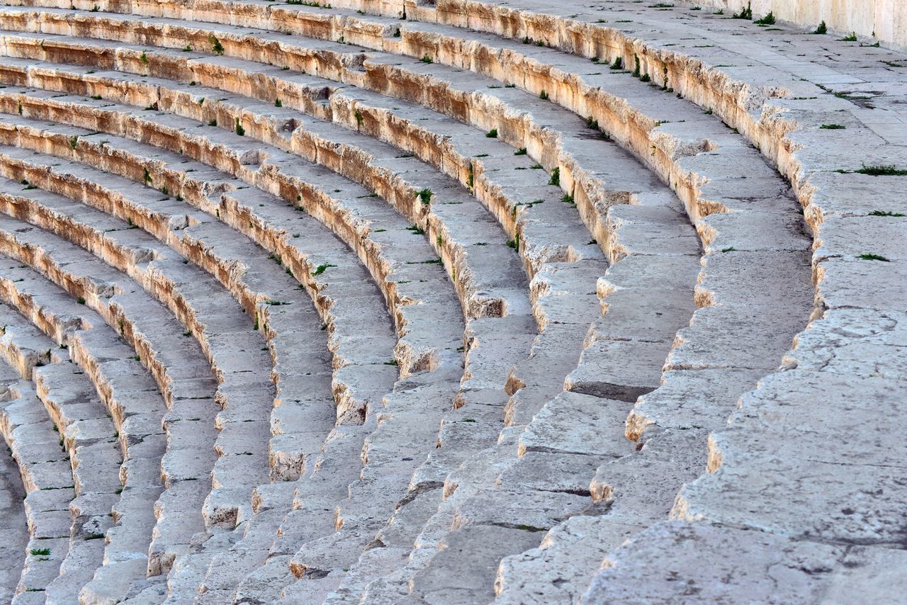 Old ruin roman amphitheater