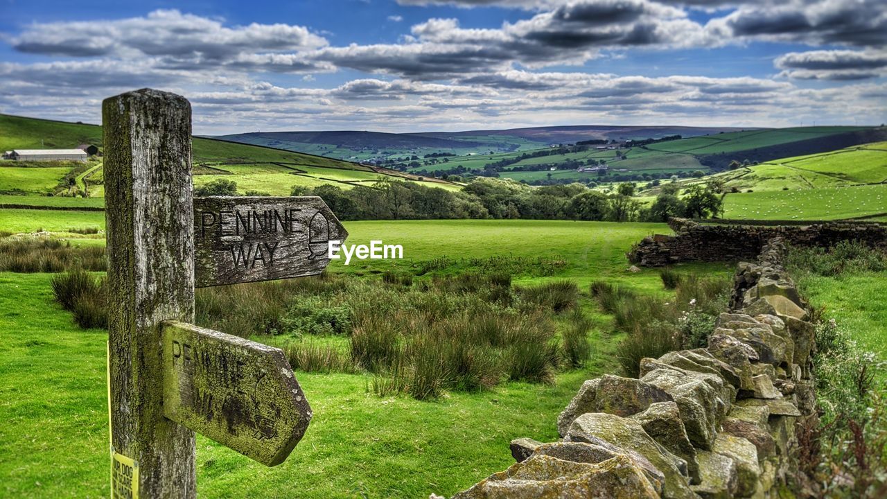 The pennine way.  countryside against sky