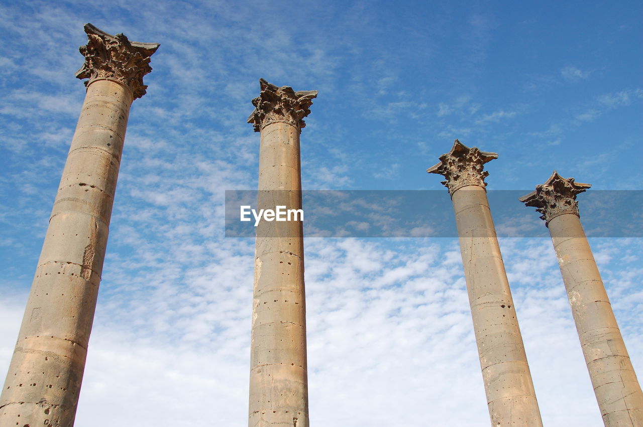 LOW ANGLE VIEW OF COLUMNS