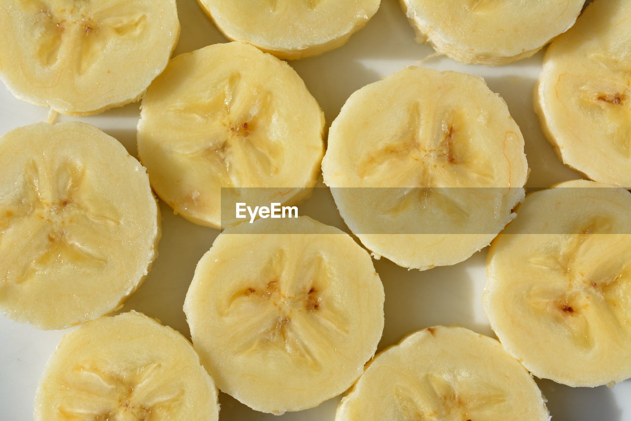 Full frame shot of banana slices