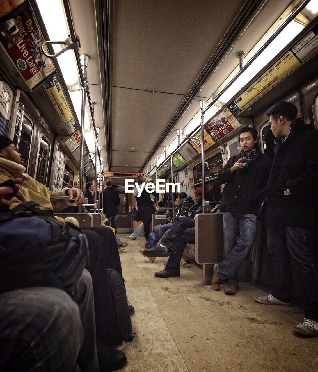 People in subway train