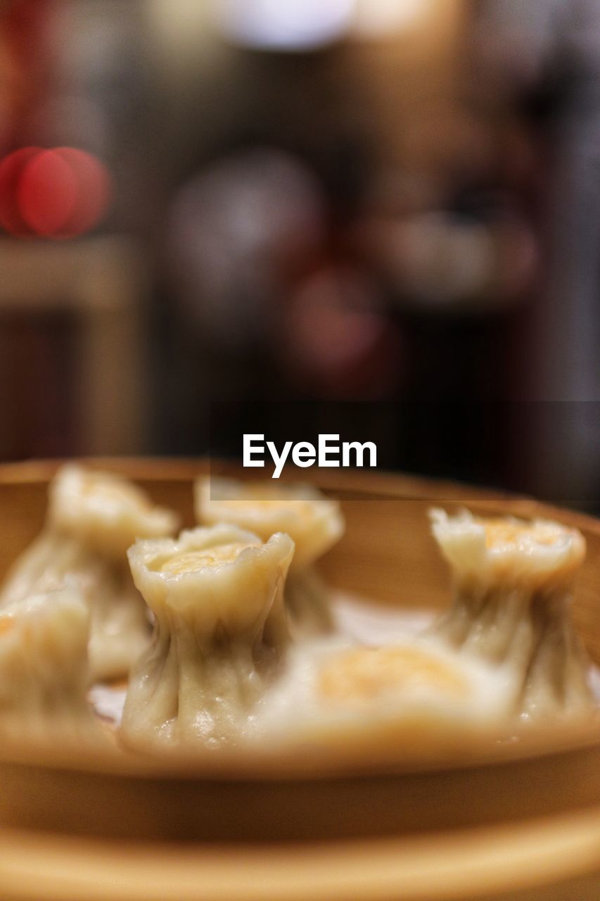 Close-up of dumplings in container