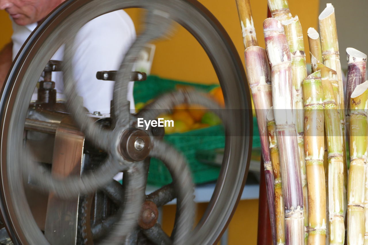 Close-up of machine part