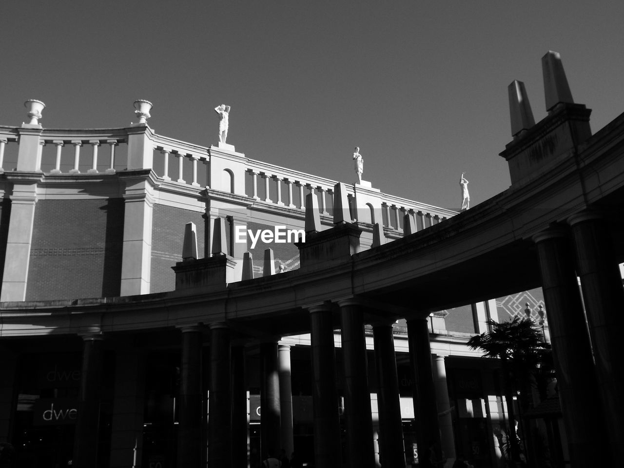 Low angle view of historical building against clear sky