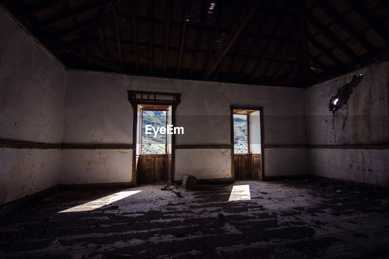 Interior of abandoned home