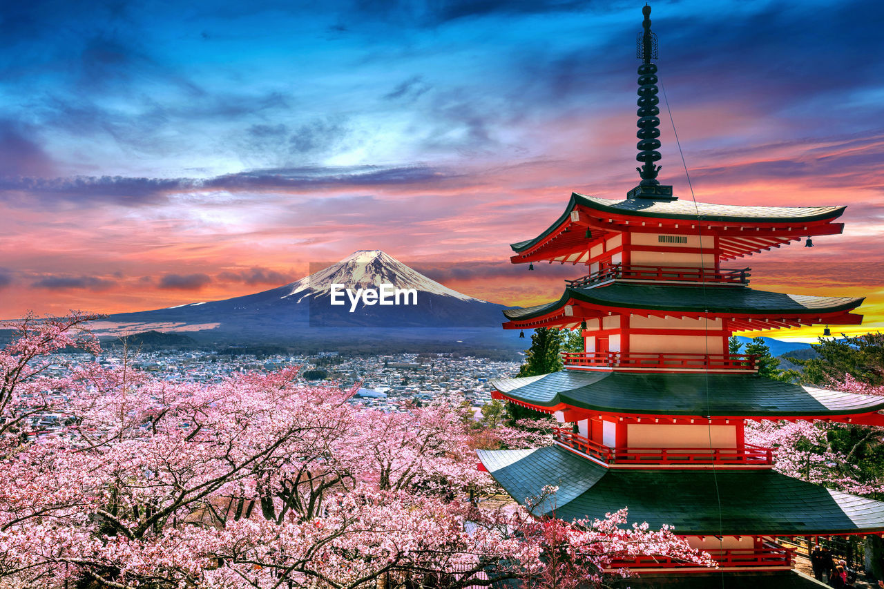 VIEW OF TRADITIONAL BUILDING AGAINST CLOUDY SKY