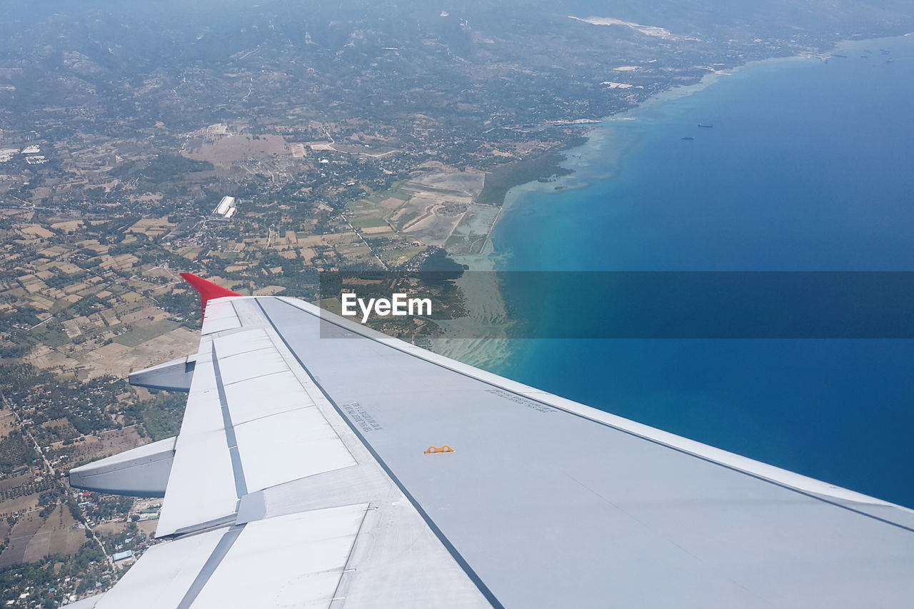 Landscape seen through airplane