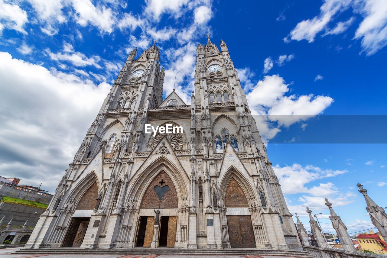 Low angle view of basilica of the national vow against sky in city