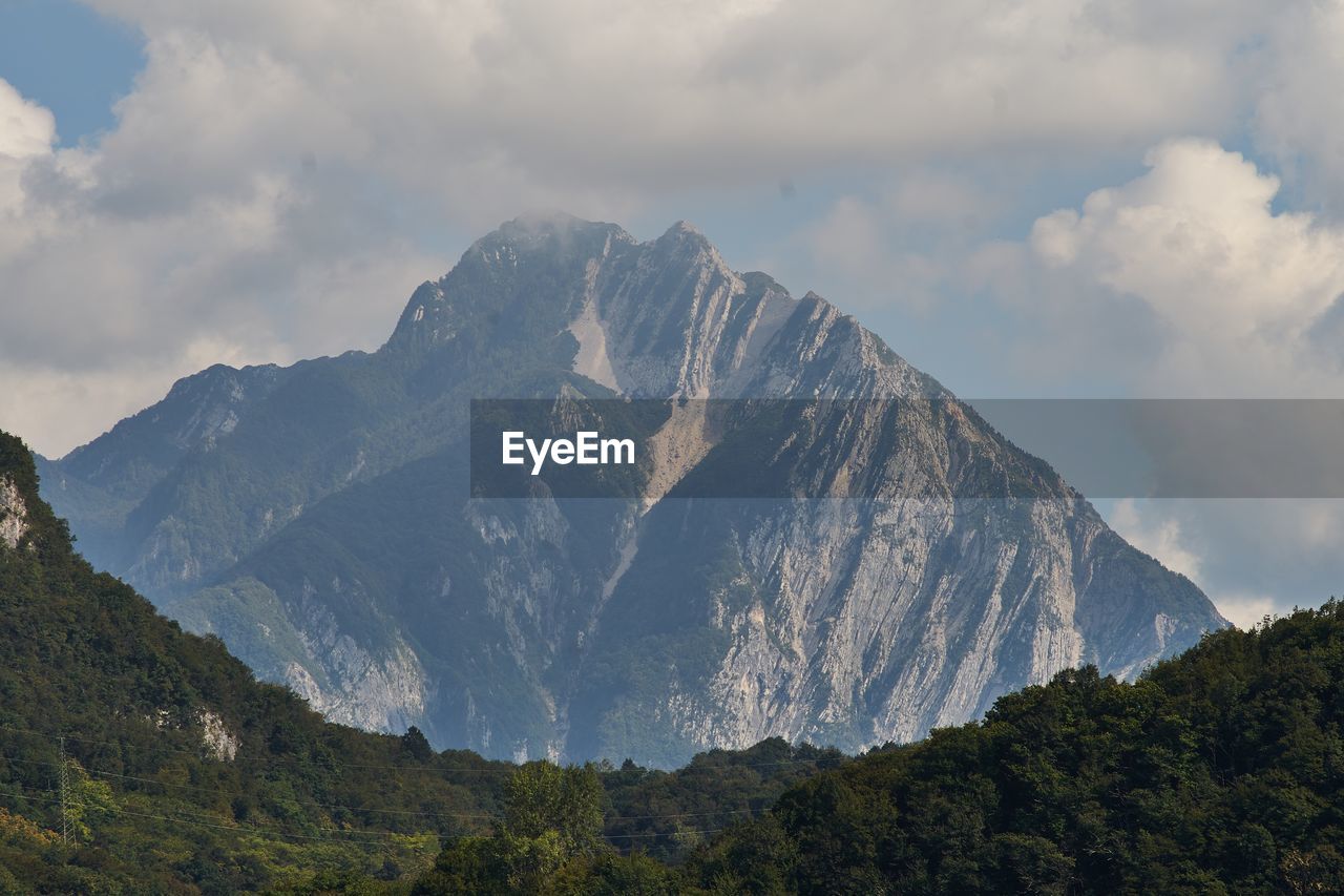 PANORAMIC VIEW OF MOUNTAIN AGAINST SKY