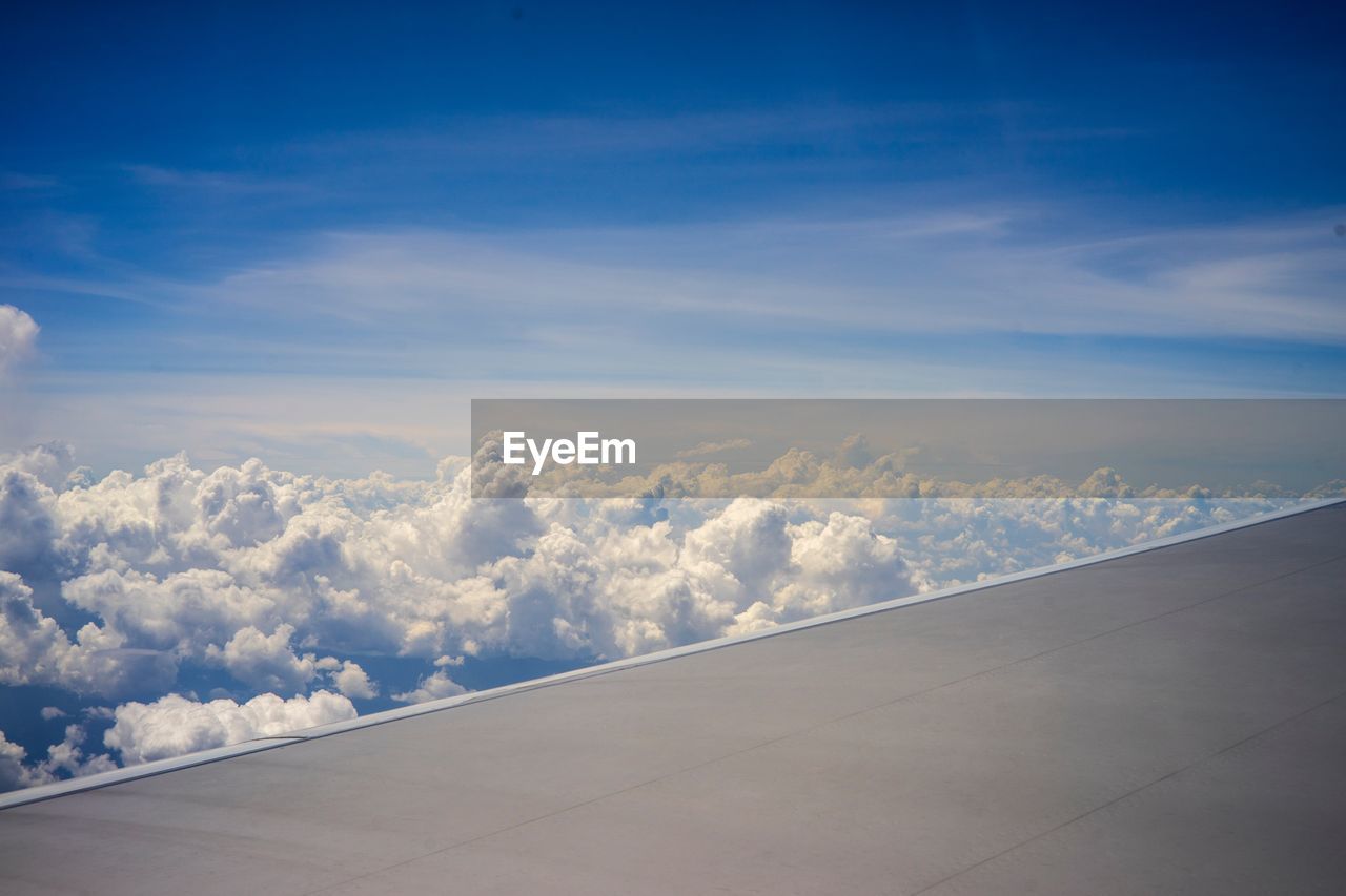 High angle view of cloudy sky