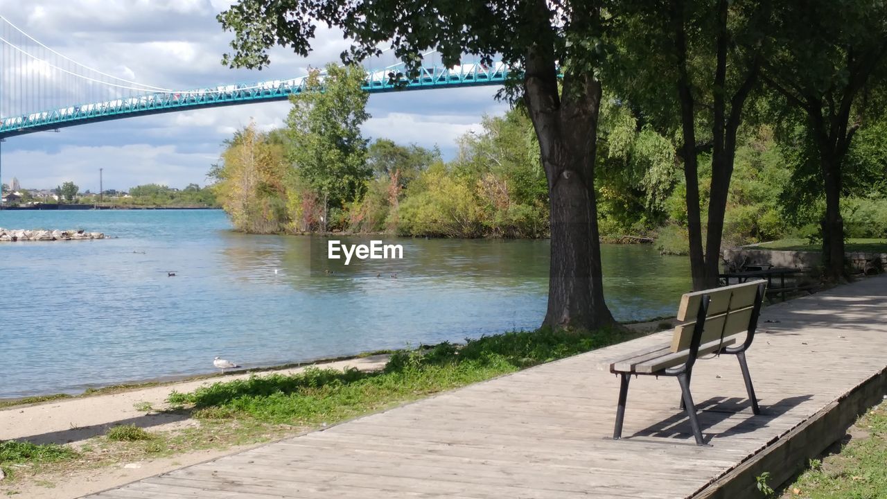 Scenic view of river against sky