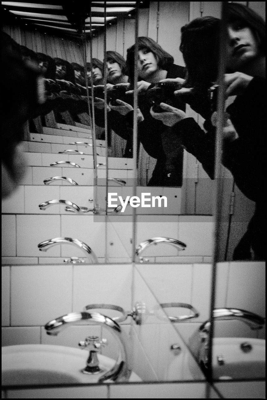 mirror, indoors, real people, one person, day, people