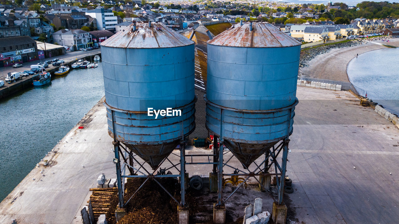 High angle view of factory