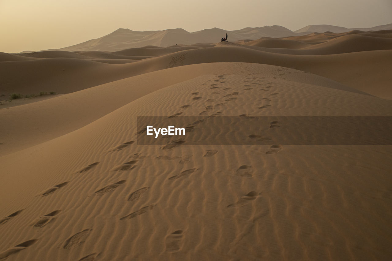 Scenic view of desert against sky