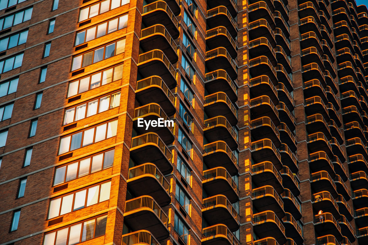 Low angle view of illuminated building at night