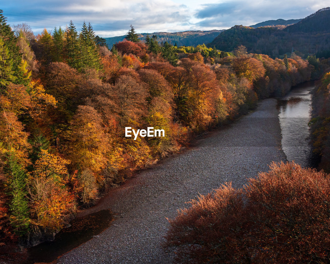Autumn colours on the river garry near pitlochry in the scottish highlands