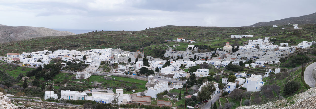 Panoramic shot of townscape against sky