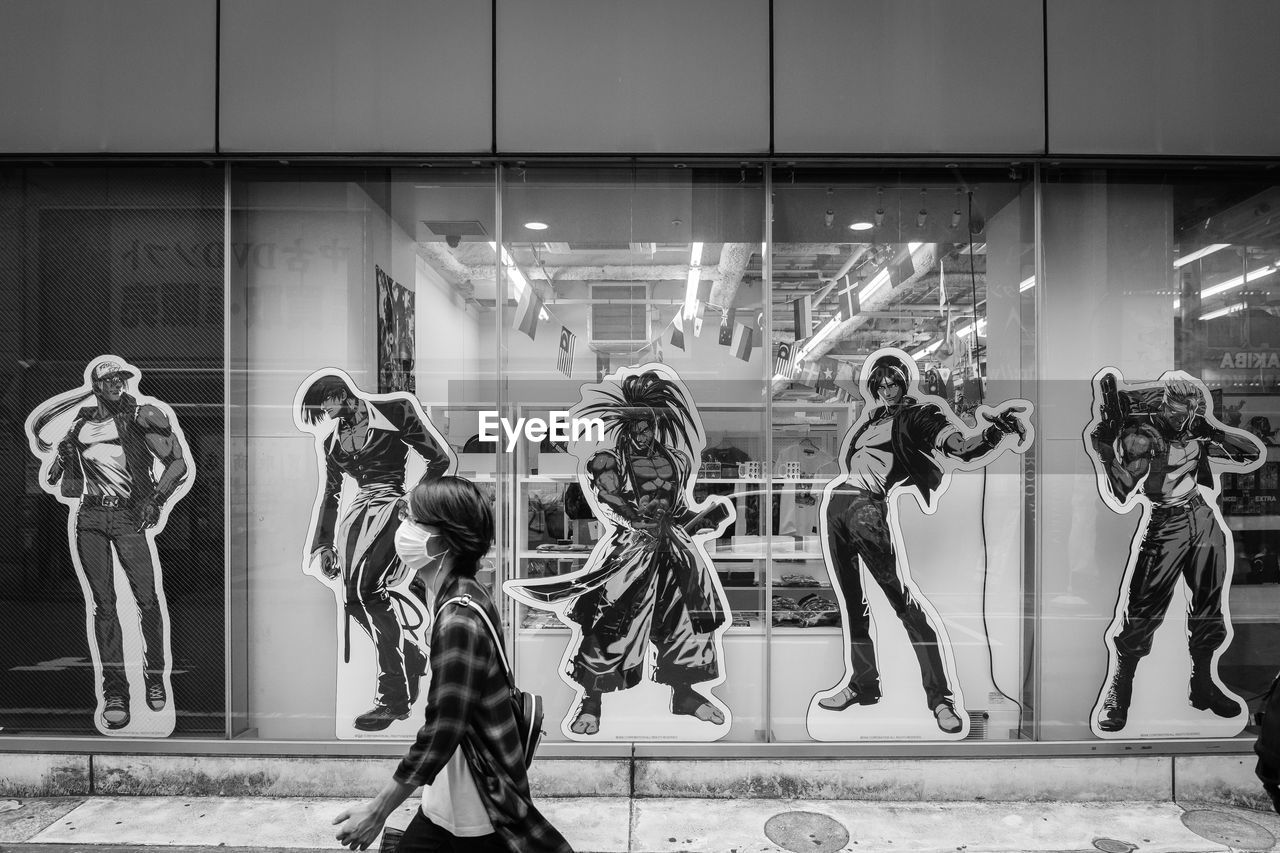 BICYCLES ON GLASS WINDOW