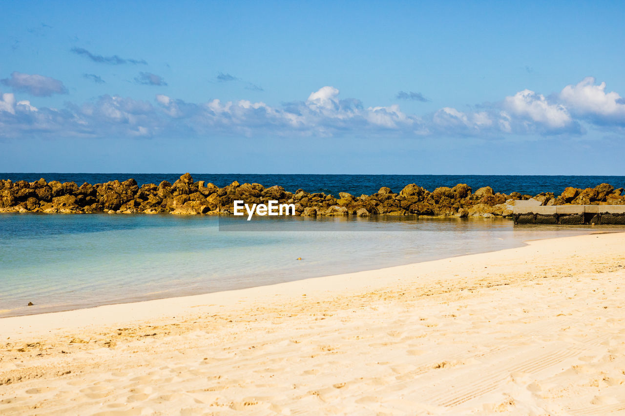 SCENIC VIEW OF SEA AGAINST BLUE SKY