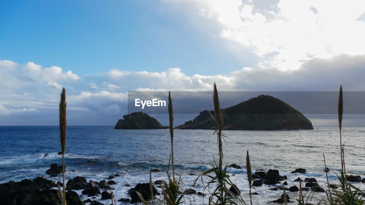 Panoramic view of sea against sky