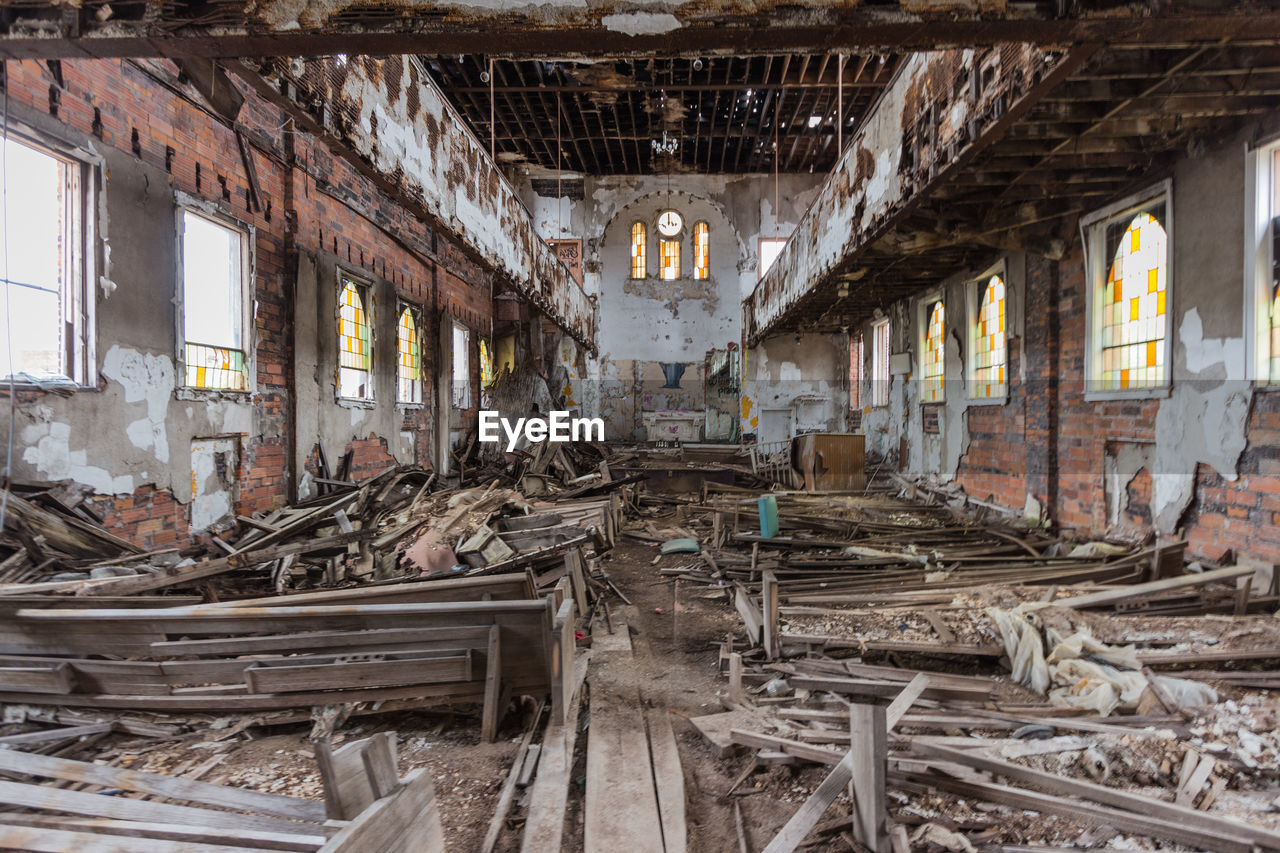 ABANDONED BUILDING INTERIOR