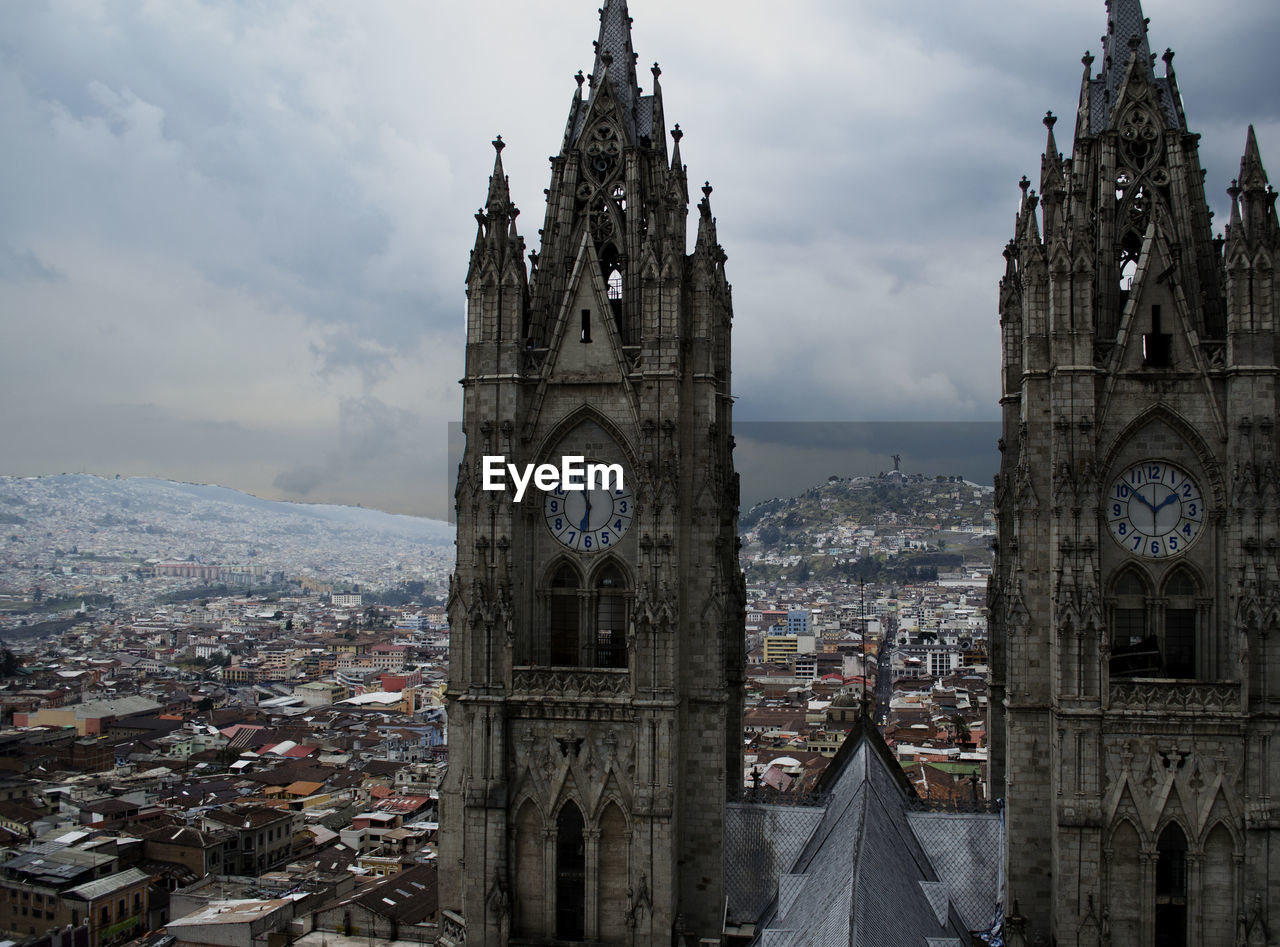 View of old church in city