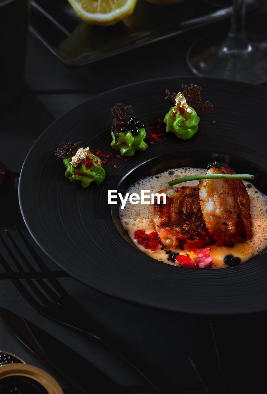 Close-up of food in bowl on table